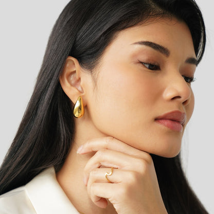 Amara Gold Teardrop Earrings