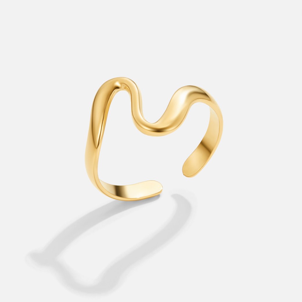 Gold Wave Ring