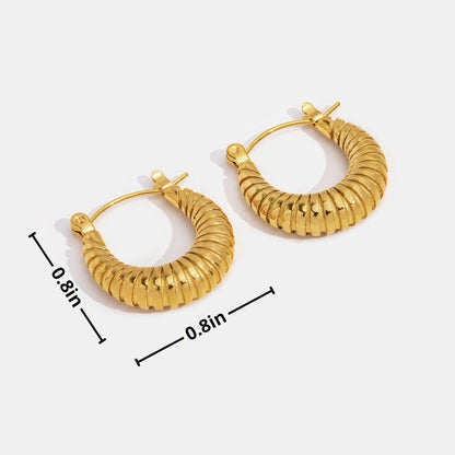 Golden Mia Croissant Hoop Earrings