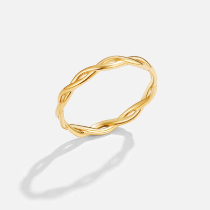 Infinity 18K Gold Twist Ring