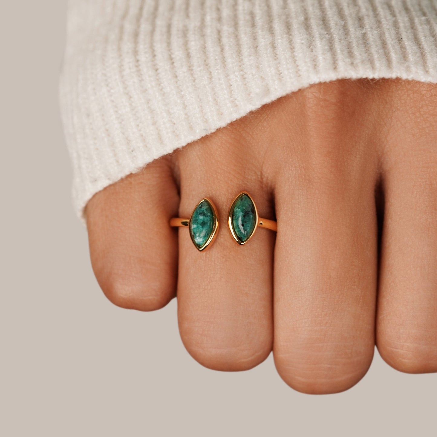 Jade Green Wrap Ring