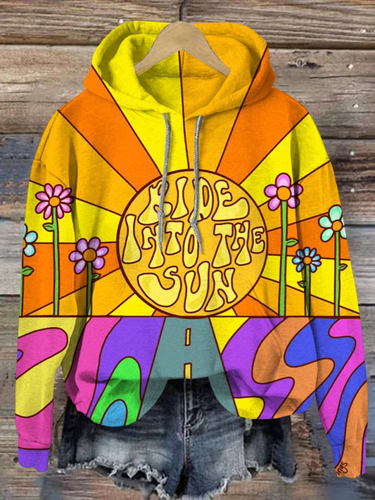 Ride Into The Sun Print Casual Hoodie Sweatshirt