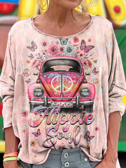 Women's Hippie Soul Print T-shirt