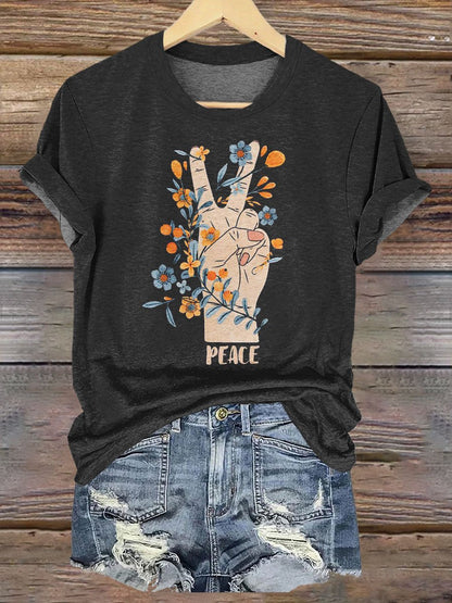 Peace And Love Art Print T-shirt