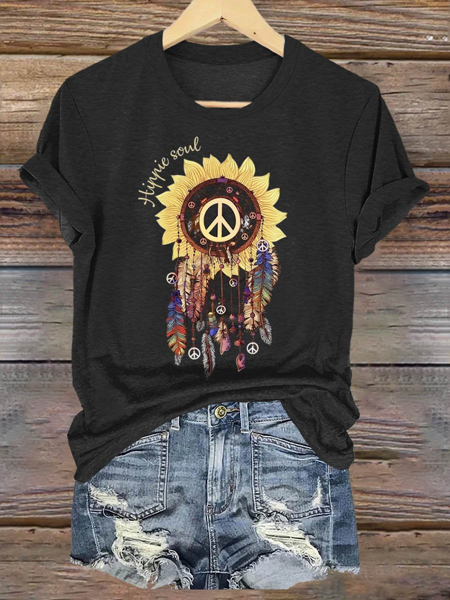 Peace And Love Hippie Soul Art Print T-shirt