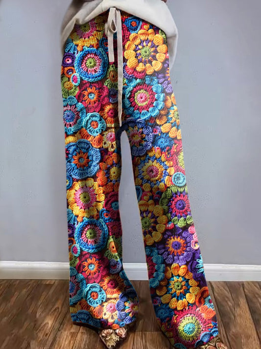 Women's Printed Comfortable Knitted Trousers