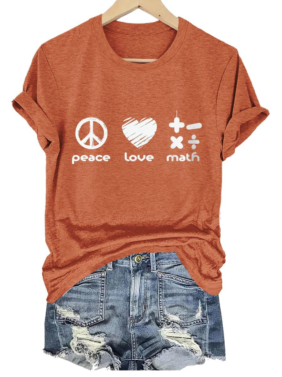 Peace Love Math Art Print T-shirt