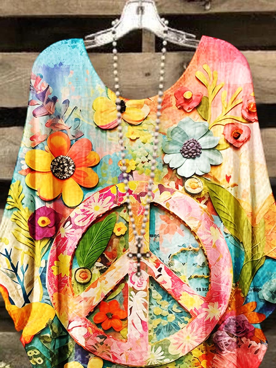 Women's Hippie Psychedelic Art Casual Top