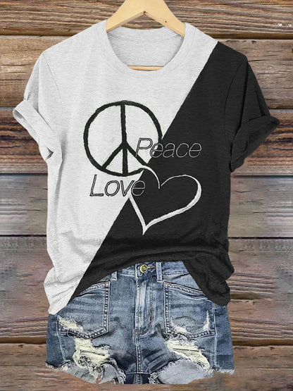 Peace And Love Art Print T-shirt