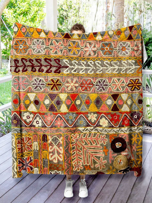 Colorful Art Ethnic Print Blanket