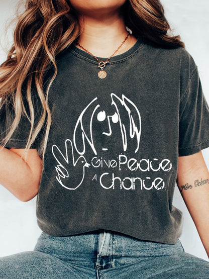 John Lennon Peace Art Print Classic T-shirt