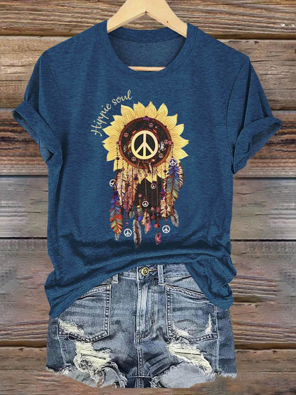 Peace And Love Hippie Soul Art Print T-shirt