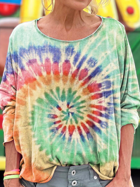 Women's Colorful Hippie Print T-shirt