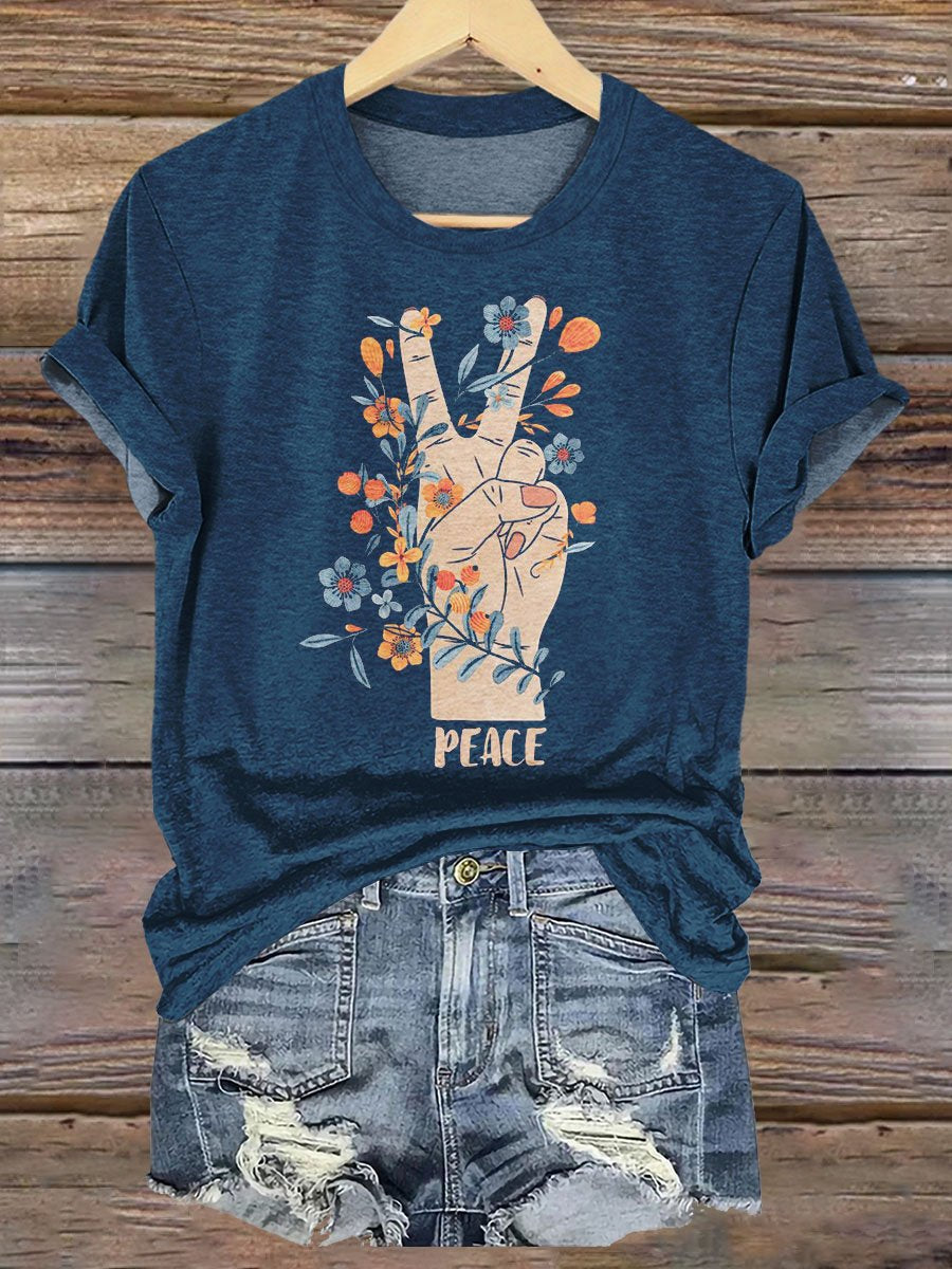 Peace And Love Art Print T-shirt