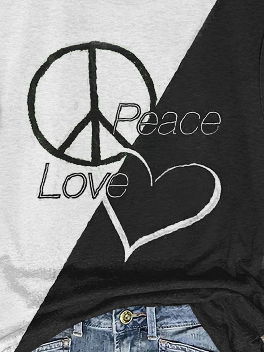 Peace And Love Art Print T-shirt