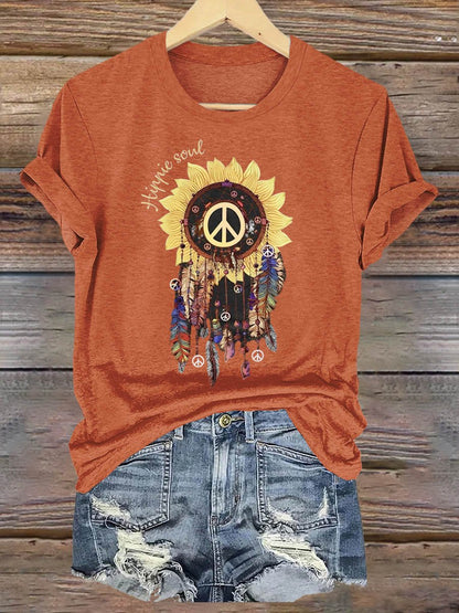 Peace And Love Hippie Soul Art Print T-shirt