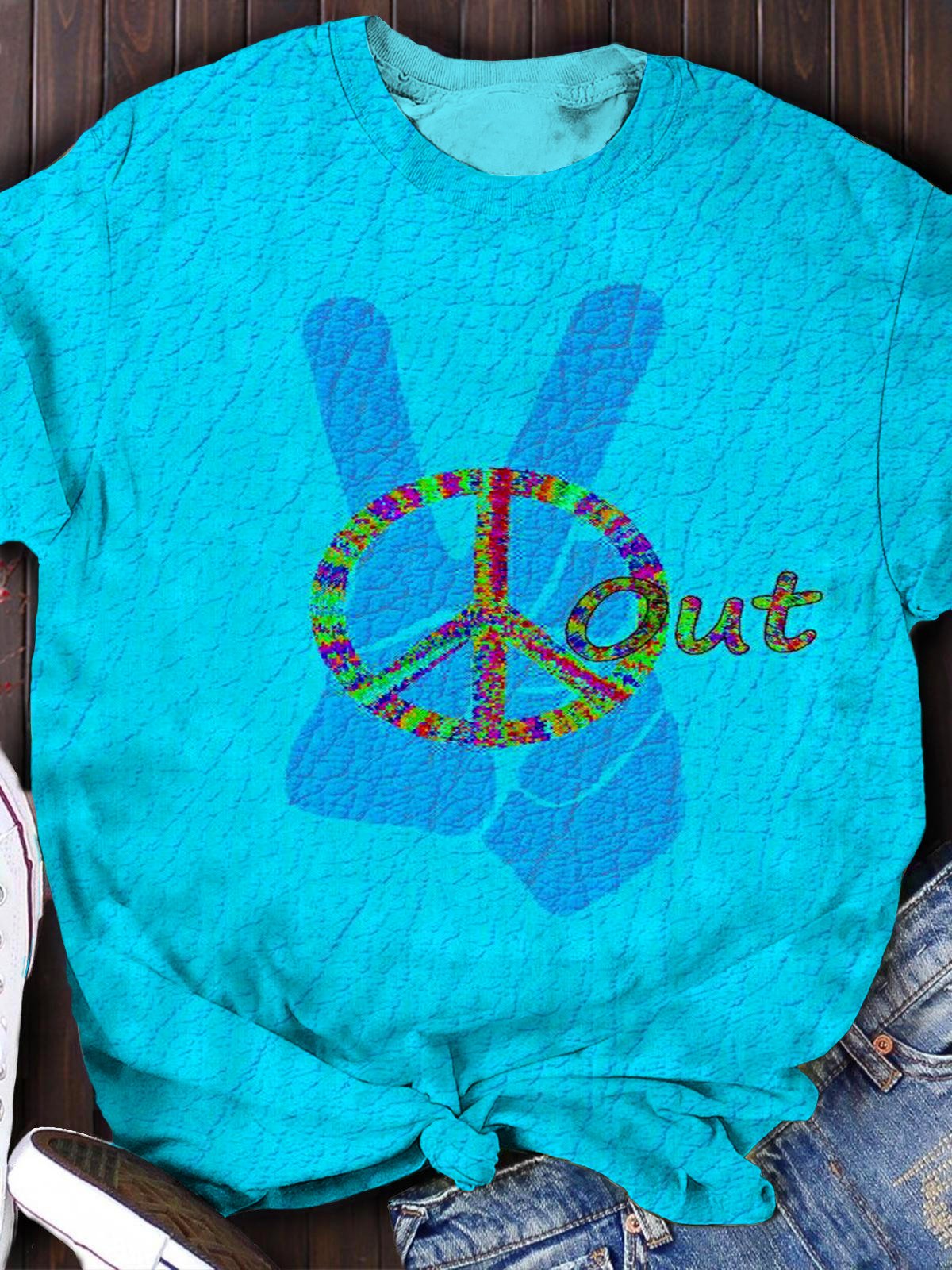 Peace Out Print T-shirt