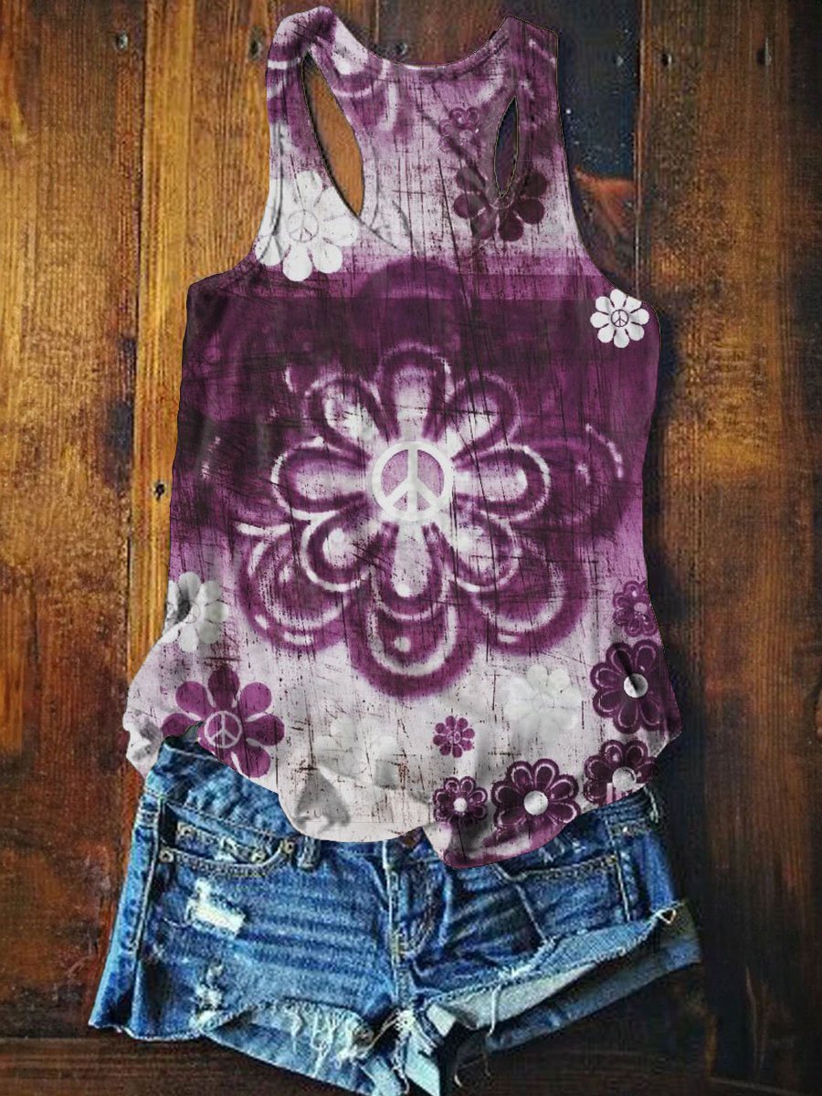 Women's  Hippie Print Tank Top