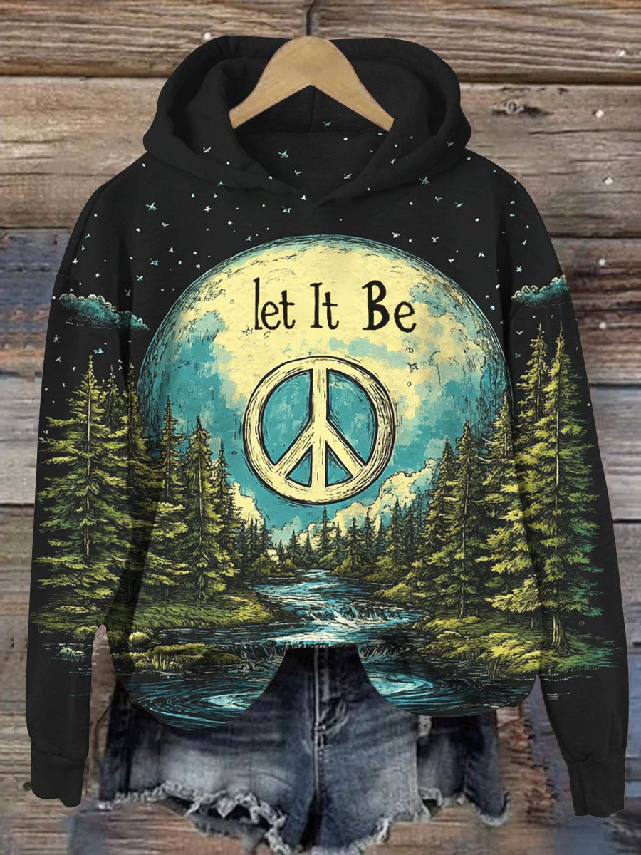 Let It Be Art Print Casual Sweatshirt