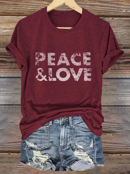 Peace And Love Art Print T-shirt