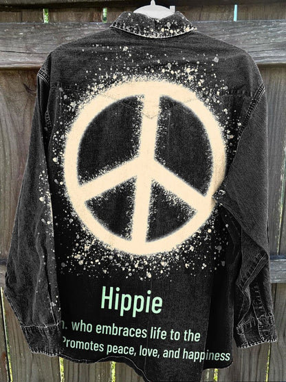 Vintage Wild Hippie Art Print Casual Shirt