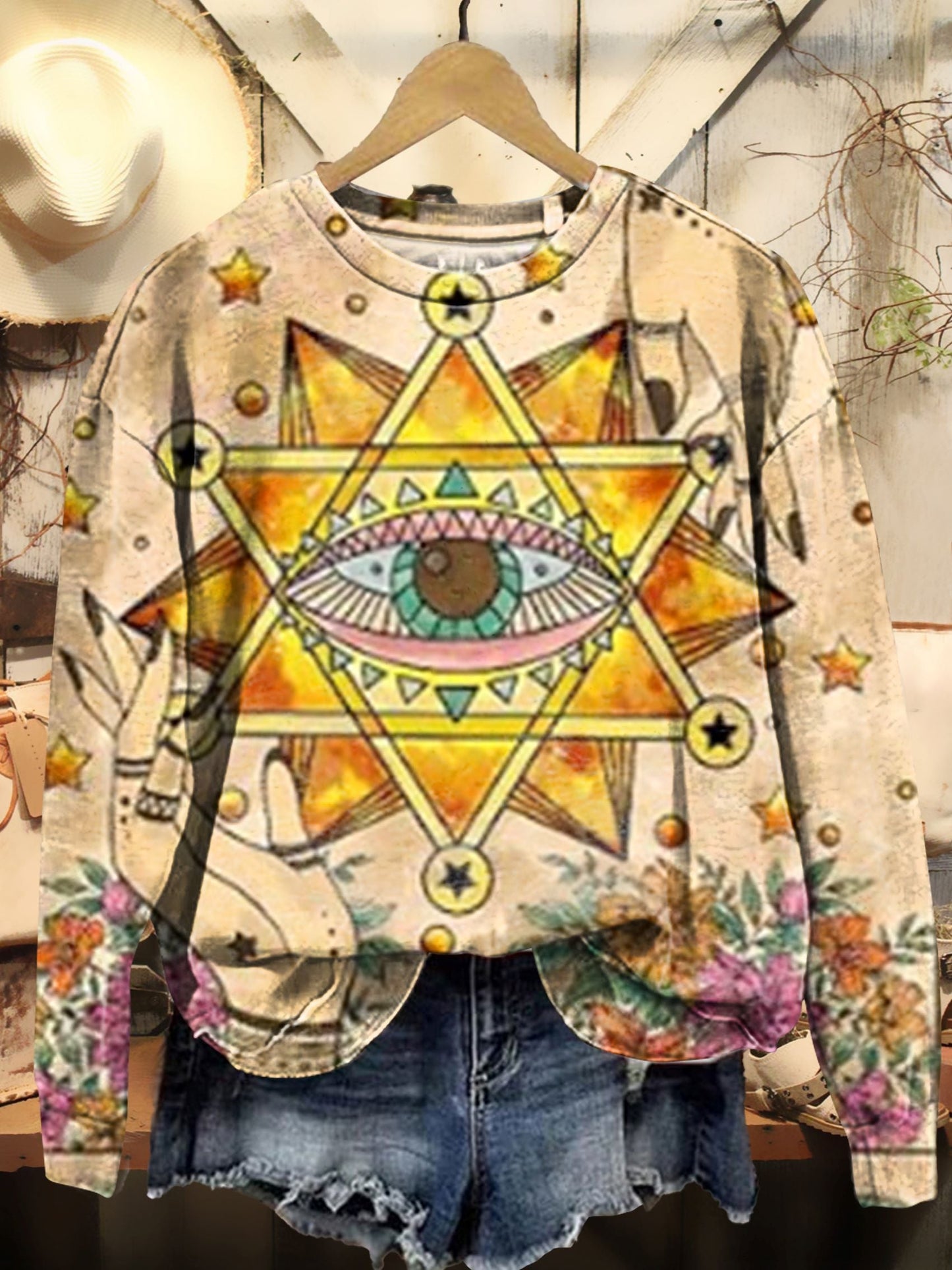 Women's Tarot Sun Casual Sweatshirt