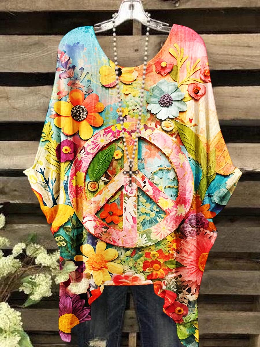 Women's Hippie Psychedelic Art Casual Top