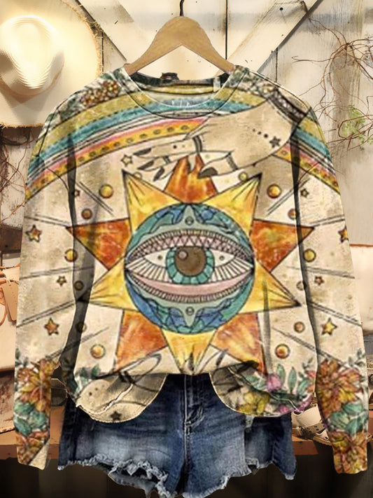 Women's Tarot Sun Casual Sweatshirt