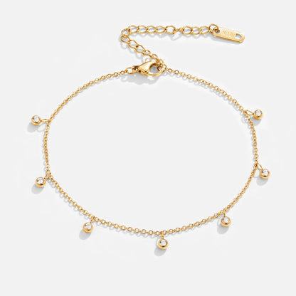 Lana Crystal Droplet Anklet