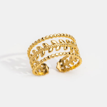 Marissa Layered Gold Leaf Ring