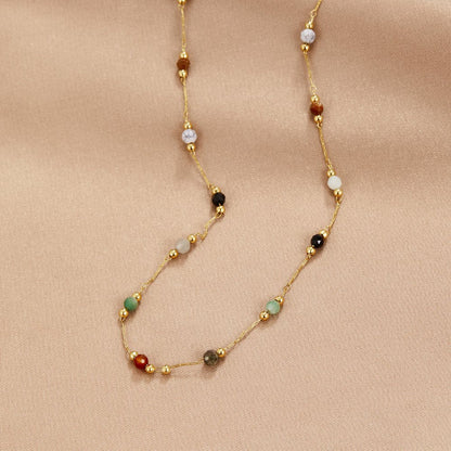 Lulu Beaded Stone Necklace