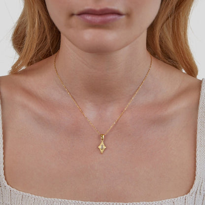 Luna White Opal Gold Necklace