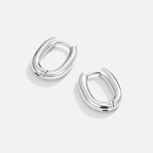 Madison Silver Hoop Earrings