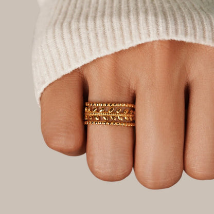 Marissa Layered Gold Leaf Ring