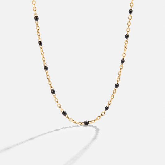 Mila Black Bead Necklace