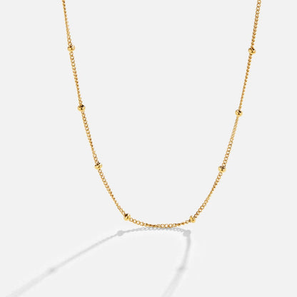 Niyah Bead Gold Chain Necklace