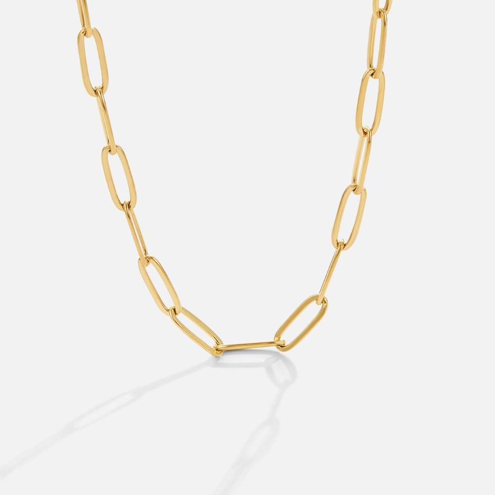 Paperclip Gold Necklace